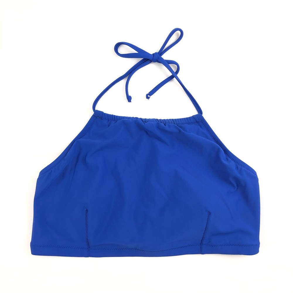 J.Crew Cropped Tie Halter Swimsuit Bikini Top